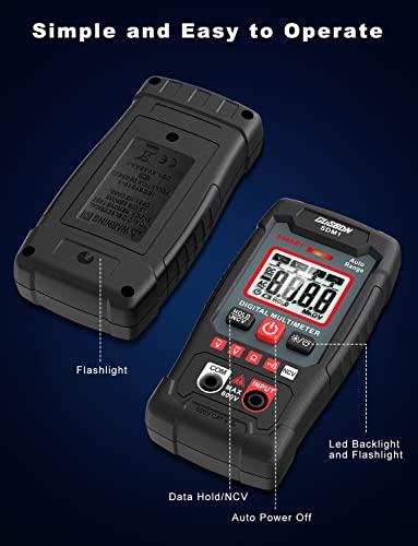 CUSBON Digital Multimeter, Auto-Range Multimeter(AC/DC Spannung, Widerstand, Durchgang, NCV)...