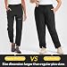 baleaf Damen Wanderhose Größe Größen Cargohosen Stretch Outdoorhose Wasserabweisend mit Reißverschluss Taschen Schwarz 2XL