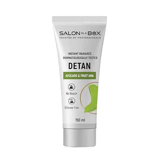 De-Tan Face Pack | Removes Tan | Instant Radiance and Glow | Even Skin Tone | No Bleach | Sensitive Skin Types | For women & men | With Avocado and Fruit AHA | 150 ml