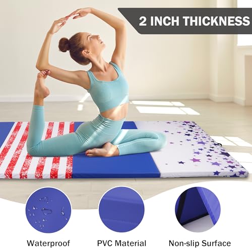 image for Fitvids Folding Exercise Gymnastics Mat, 4'x8'x2