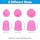 PATIKIL Gummifingerspitzen, 15er-Pack Silikon-Daumen-Fingerschutz-Fingerspitzenabdeckungen Schutzpolster Fingerhüte für Büro, Zählen, Nähen, Pink, mittlere Größe