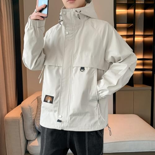 Veste à capuche pour hommes manteau ample style décontracté