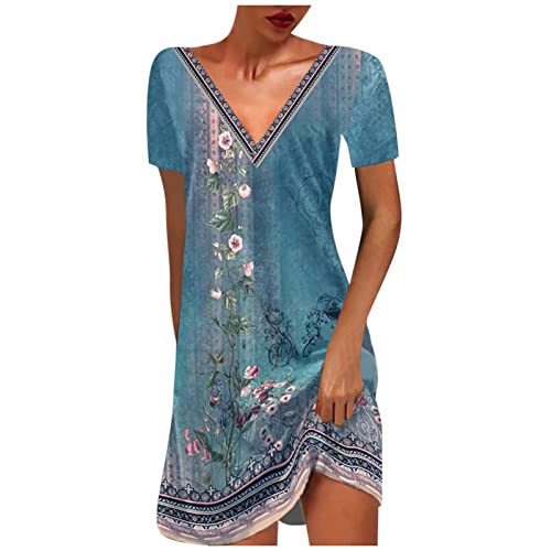 Generic Damen Knielang Kleider Kleid Damen Figurumspielend Tunika Lang Kleid Damen Elegant Plus Size Santa Kleid Half Minikleid Grün Damen Kaftan...