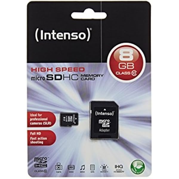 Карта памяти Intenso 3413460 Class 10 Micro SD с адаптером