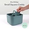 BLUE GINKGO Small Stackable Organizer Caddy – Korean-Made Portable Tote for Bathroom, Office, Crafts, or School Supplies (Square, Green) #1