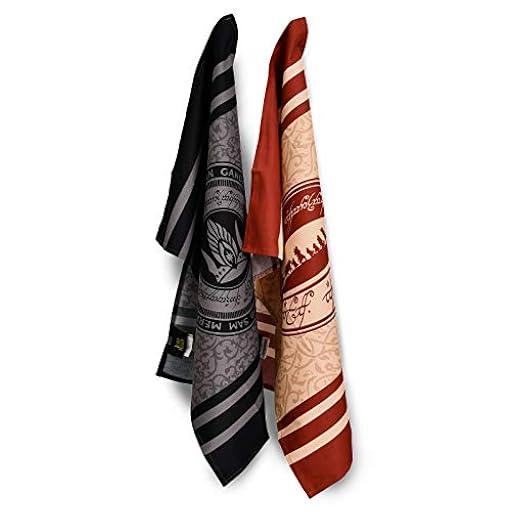 Elbenwald Juego de 2 paños de cocina, paños absorbentes de 44 x 65 cm, idea de regalo de películas y series, toallas de algodón (El Señor de los Anillos, corona y anillo) | Ya disponible en tu tienda friki favorita! En mundofriki.es! Elbenwald Juego de 2 paños de cocina, paños absorbentes de 44 x 65 cm, idea de regalo de películas y series, toallas de algodón (El Señor de los Anillos, corona y anillo) | Ya disponible en tu tienda friki favorita! En mundofriki.es!