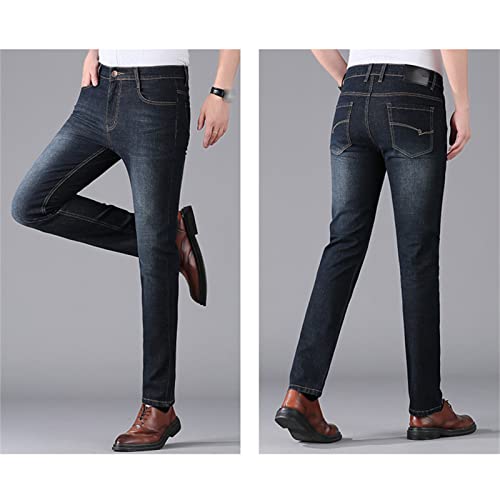 Men's Classic Vintage 5 Pocket Jeans Stretch Slim Fit Straight Leg Denim Pants Casual Relaxed Fit Jean Trousers3
