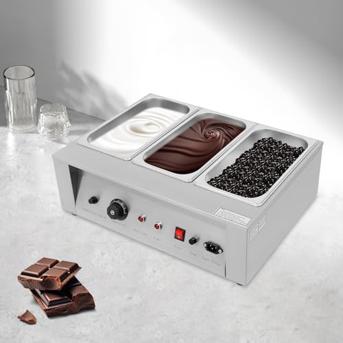 Máquina para derretir chocolate 3 tanques 26.5 lbs acero inoxidable miniatura 2