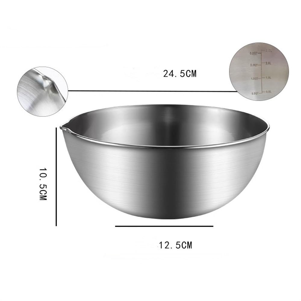 Bol à Mélanger Bol à Salade de Cuisson Bec verseur Bol de Cuisson Mélange de pâtes pour la Cuisson la Conservation et la Cuisson(M)