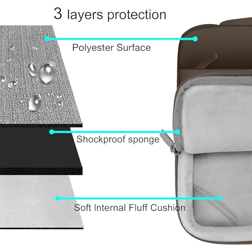 Image of MOSISO Compatible with MacBook Air 15 inch Case M5 2026 M4 M3 M2 2025-2023 | A3448 A3241 A3114 A2941, Protective Hard Shell Case&Puffy Sleeve Bag&Keyboard Skin&Webcam Cover&Screen Film, Beige Brown
