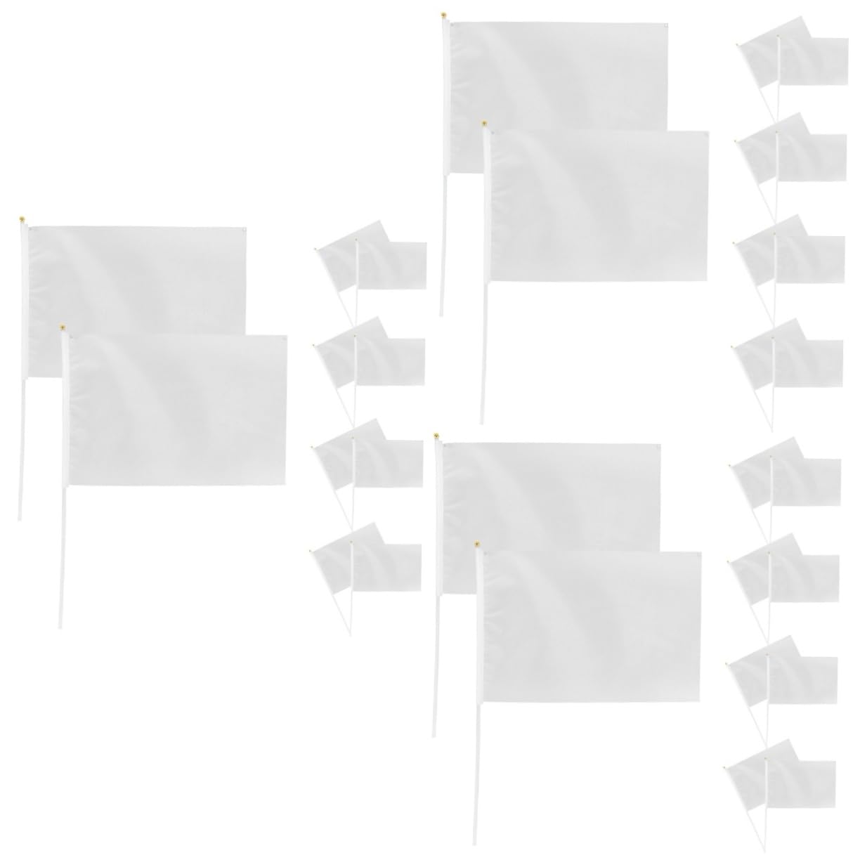 HANABASS 60piezas Bandera De Mano Para Bandera De Animación y De Para Deportivos y Celebraciones