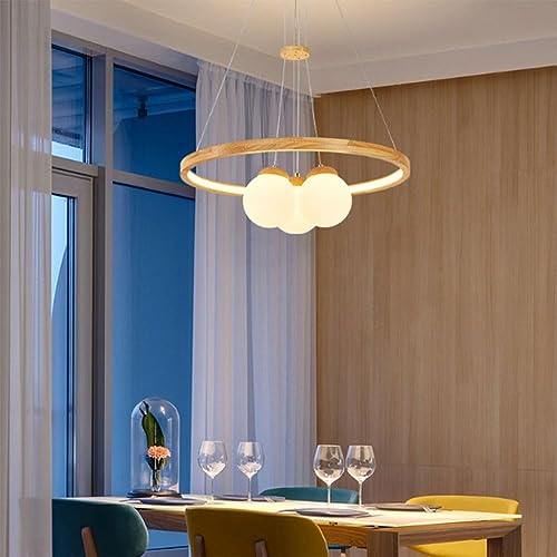 Suspension moderne à cercle rond LED variable pour cuisine et ferme