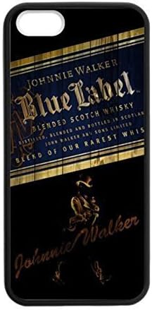 Johnnie Walker Blue Black Pattern Silicone Rubber Non-slip Protective Cover Case Skin For Apple iPhone 5 5S