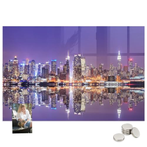 Cartelera Informativa de Cristal 90x60 Tablero Imantado y Panel Magnético