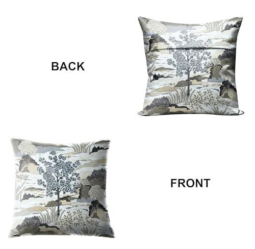 Image of Casableu Shore Decorative Throw Cushion Cover, 16 x 16 Inch, Floral Pattern, Floral Pillow Covers, 40.64 x 40.64 cm, Set of 2