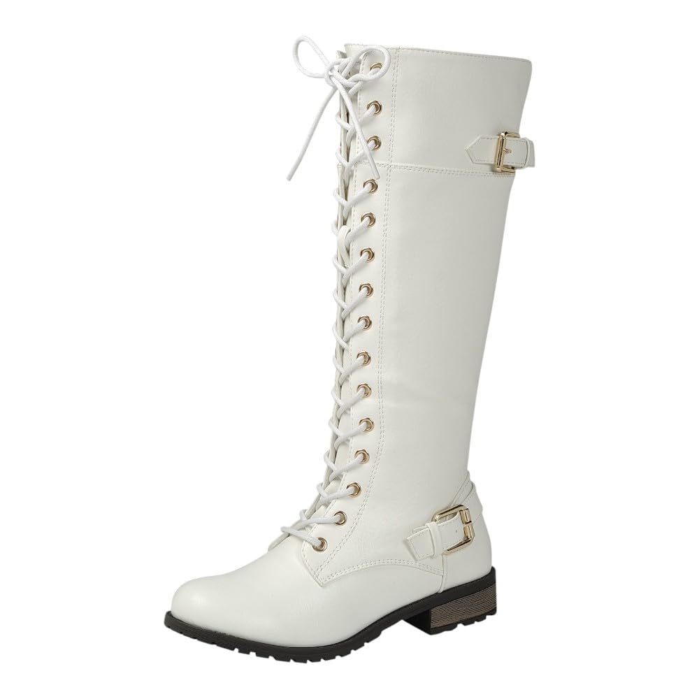Mango 27 Womens Knee High Buckle Riding Boots