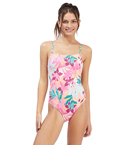Maillot Roxy Active printed swimming one-piece tropical palm orange taille SM sport