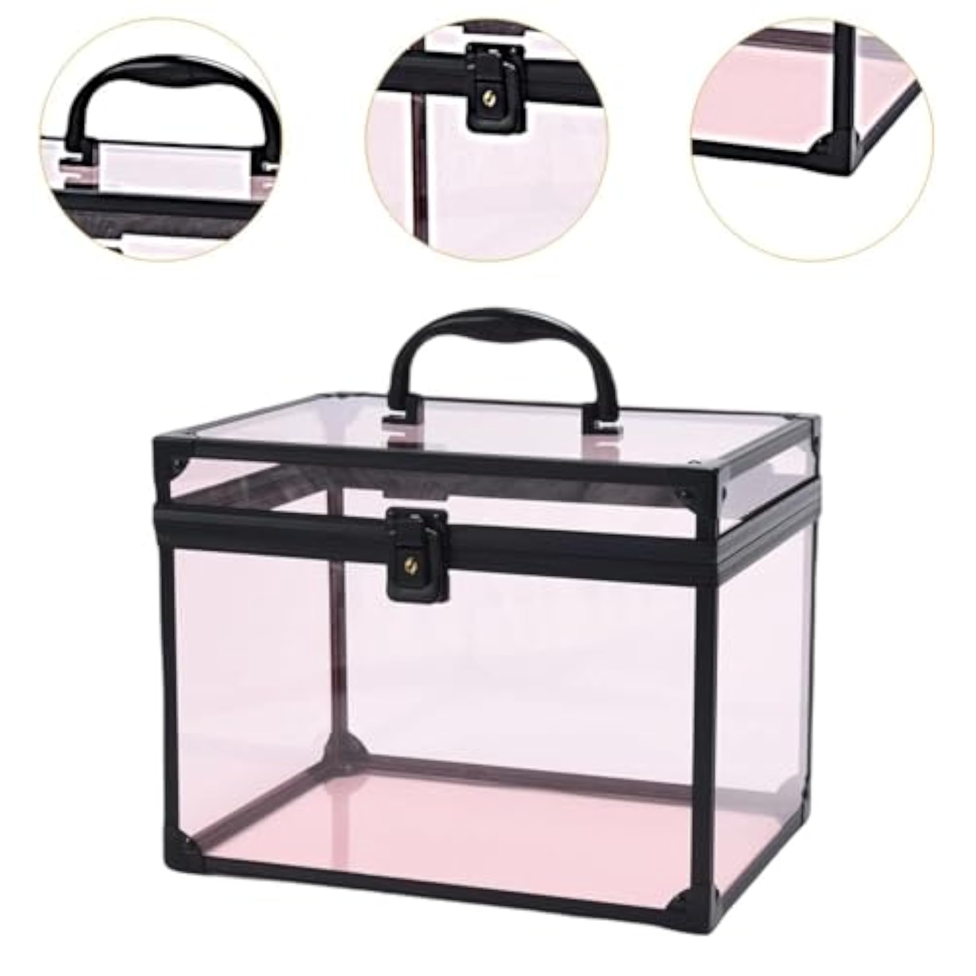 Acrylic Makeup Case Clear Crown Box for Vanity Counter