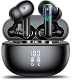 2026 Cuffie Bluetooth 5.4, Auricolari Bluetooth Stereo HiFi Con 4 ENC Microfoni Anti-Rumore, Durata 50 Ore Cuffiette In Ear, Impermeabili IP7 Cuffie Senza Fili, Cuffiette Touch Control, LED-Display