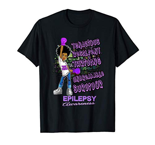Epilepsy Awareness Melanin Black Women Unbreakable Warrior Camiseta