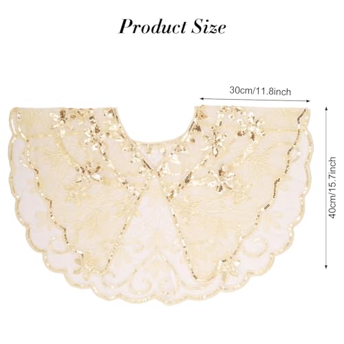 Fumwase Women's 1920s Shawl Wraps Sequin Beaded Evening Shawls Flapper for Evening Dresses Formal Wedding Party Hallowmas2