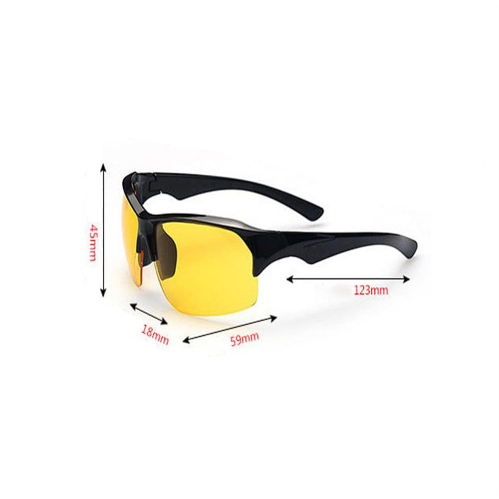 Occhiali da guida notturna da uomo con lenti gialle, occhiali da sole antiriflesso per la visione notturna da donna.