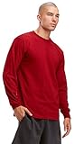 Soffe Men's Men'S Long Sleeve Cotton T-ShirtCardinalXLG