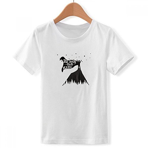 T-Shirt col Blanc Finition Coupe Large XX-Grand Élimine l'Inconfort Garçon