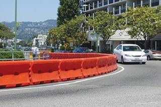 Accuform FBA808 Traffic Control Barricades & Barriers HIGH-WALL PLASTIC BARRIERS Color: Orange