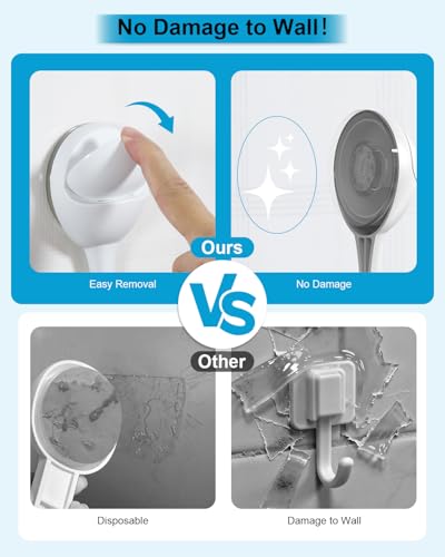 4-Pack JOTPE Suction Cup Shower & Bathroom Hooks (White) - image 4