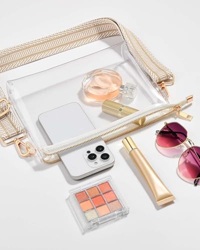 Image of Clear Purse for Women - Stadium Approved Crossbody Bag, Small Stadium Bag for Concerts & Sports Events
