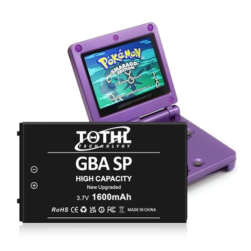 Batterie de Rechange 1600 mAh pour Nintendo Gameboy Advance SP Batterie Lithium-ION Rechargeable pour Nintendo GBA SP AGS-001 SAM-003 avec Tournevis