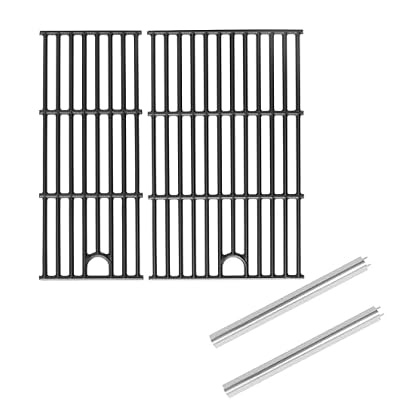 BBQ Future G426-0005-W1 G426-0004-W1 Cooking Grates with Heat Plates Replacement for Charbroil Performance 2 Burner Gas Grills 463630021 463655621 463655021 463660021 463660421 463654022 463630422