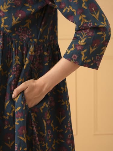 Image of The Mom Store Maternity and Nursing Dress | Pre and Post Pregnancy Dress for Womens | Zipper /Button Opening | Causal Wear | Trendy Stylish Causal Dresses for New Moms