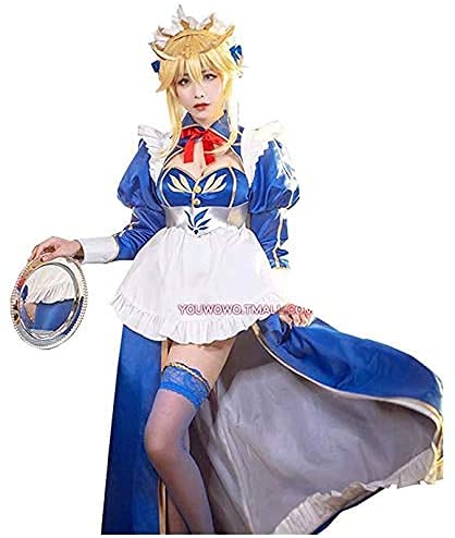 カスタマイズ】FGO アルトリア キャスター 同人メイド服 コスプレ