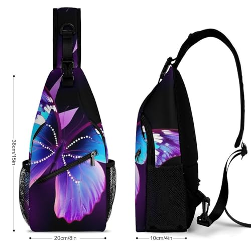 Mochila de bandolera pequeña butterfly blanca sport miniatura 2