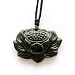Natural Stone Buddhist Auspicious Symbol Lotus Flower Amulet Pendant