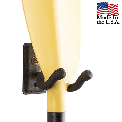 US2U Displays Vertical Paddle Hanger and Oar Storage securely Holds Kayak Paddle on Flat Surface - Made in USA â€“ US06-FW-P