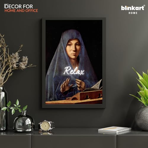 Image of BLINKART Framed Photo - Relax | Altered Art Theme | Motivational & Inspirational Wall Art Poster for Home, Bedroom, Living Room, Office, Hotel & Gifting - 12x8 Inch