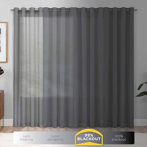 Cortina térmica opaca Eclipse Kendall de 95 pulgadas, cortinas aislantes modernas 8
