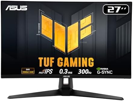 ASUS TUF GAMING VG27AQM5A 27 FAST IPS 2560x1440 0.3ms 300Hz 300cd DP HDMI USB Hoparlör VESA 3YIL%95 DCI-P3,EYECARE, FLICKER-FREE,DÜŞÜK MAVİ IŞIK MONİTÖR - Görsel 1