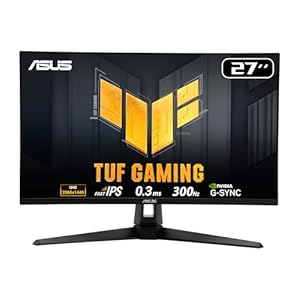 ASUS TUF Gaming VG27AQM5A QHD Monitor (27 Zoll, 2560 x 1440, Fast IPS, 0, 3 ms Reaktionszeit, 300 Hz, Lautsprecher, ELMB Sync, HDMi, DisplayPort, USB-C)