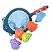 TOYANDONA Juego de Juguetes de Baño para Bebés de 7 Piezas Juego de Pesca Bañera Chorro de Agua Flotante Rociador de Agua Red de Pesca de Animales para Niños Pequeños