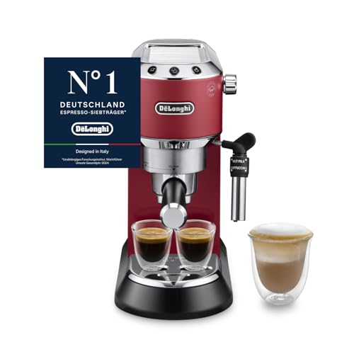 De'Longhi Dedica Style - Perfetto Kompakte Siebträgermaschine Espressomaschine mit Tasten,...