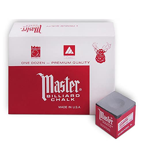 Master Billiard Pool Cue Chalk Premium Quality - 1 Dozen - Made in The USA + 2 pcs of Quality Billiard Pool Table Spots by Tweeten Fibre Co. - Image 3