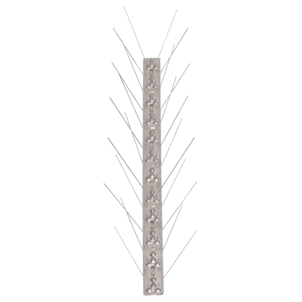 vidaXL 20x Pointes à 4 Rangées Contre Oiseaux INOX 10 m Anti-ravageurs Jardin