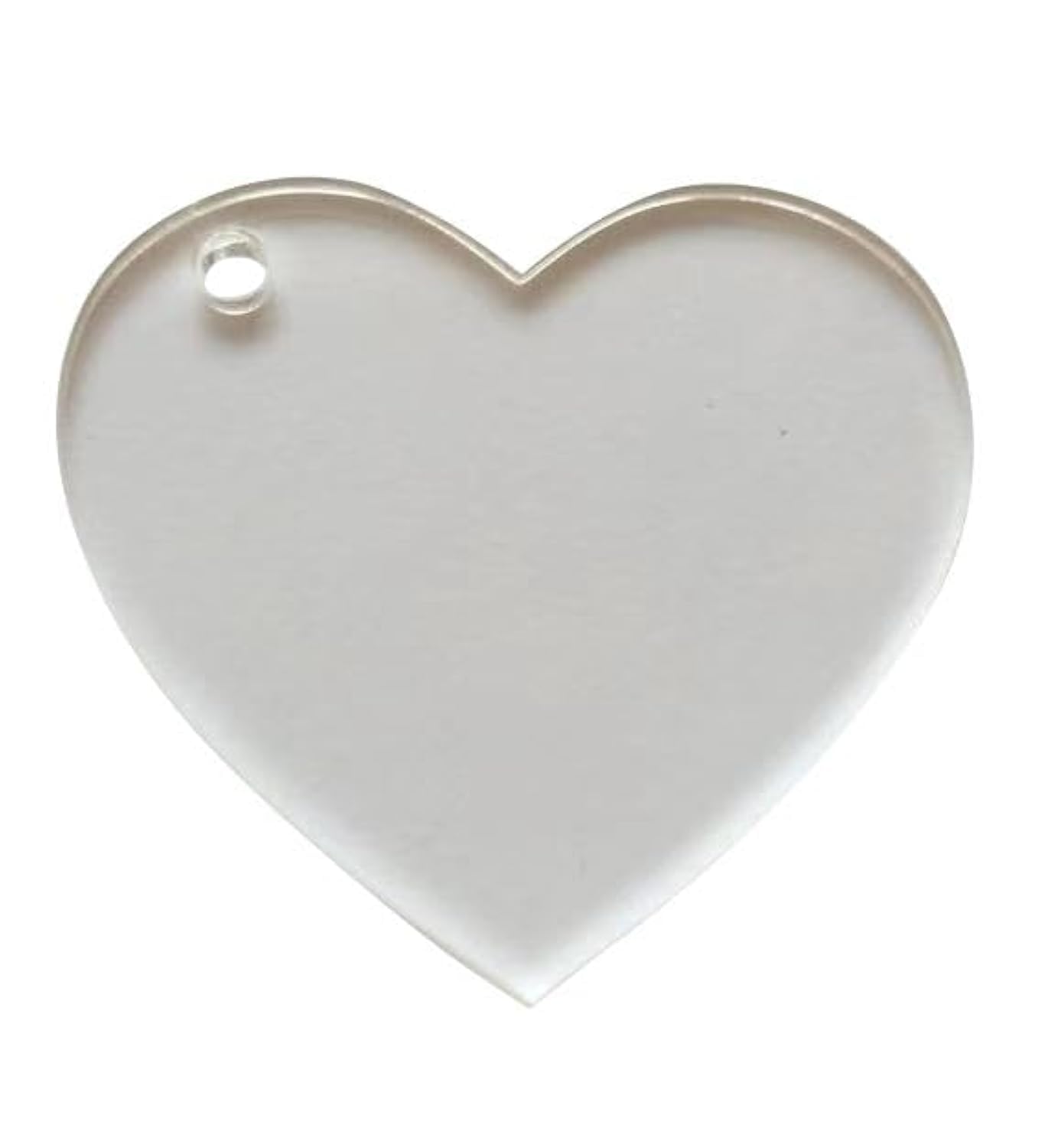 Pendentif acrylique cœur découpé laser transparent et incassable pour bijoux DIY