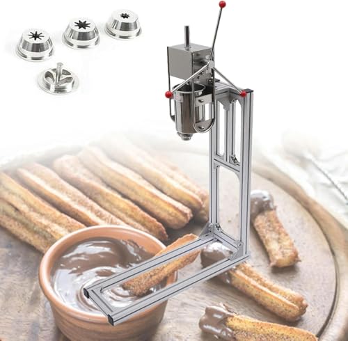FYLFANYAN Máquina para hacer Churros Comerciales de 3l/5l/7l, Máquina para Hacer Acero Inoxidable Español, Freidora Manual para Churrera y Restaurante ~/