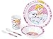 Home Confezione 5 Pezzi Melamina Princess&Pets Arredo Cameretta Accessori Bimbo, Rosa