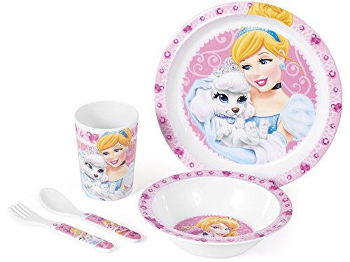Home Confezione 5 Pezzi Melamina Princess&Pets Arredo Cameretta...